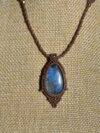 Blue Flash Labradorite Teardrop Necklace