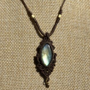 Tri-Color Flash Labradorite Necklace