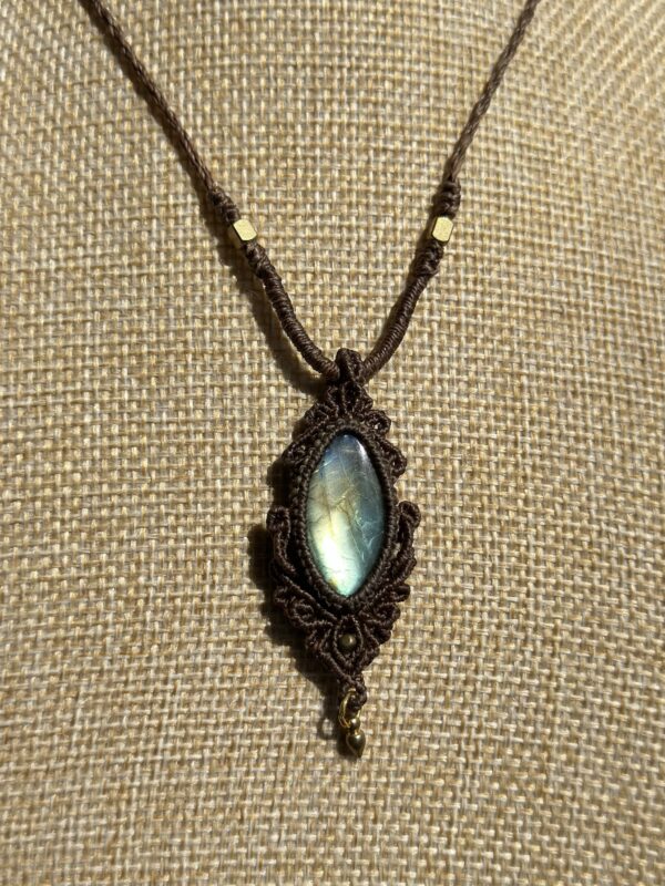 Tri-Color Flash Labradorite Necklace