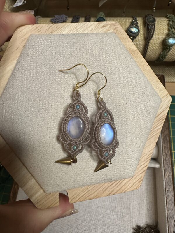 Moonstone earring for Engi