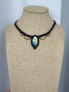 Multicolor Flash Labradorite Macrame Necklace