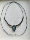 Multicolor Flash Labradorite Macrame Necklace - Image 4