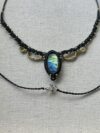 Multicolor Flash Labradorite Macrame Necklace - Image 3