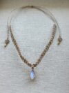 Moonstone Macrame Necklace - Image 3