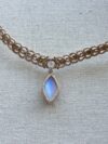 Moonstone Macrame Necklace - Image 2
