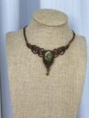 Green-yellow Flash Labradorite Choker Necklace - Image 2