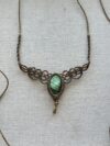 Green-yellow Flash Labradorite Choker Necklace - Image 3
