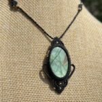 Green Yellow Flash Labradorite Necklace