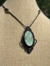Green Yellow Flash Labradorite Necklace
