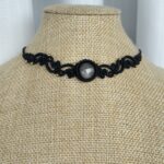 Silver Obsidian Choker Necklace