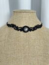Silver Obsidian Choker Necklace