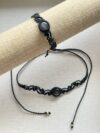 Silver Obsidian Choker Necklace - Image 2