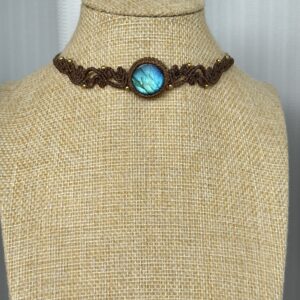 Blue Flash Labradorite Choker Necklace