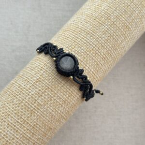 Silver Obsidian Bracelet