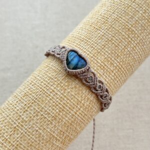 Blue Labradorite Heart Bracelet