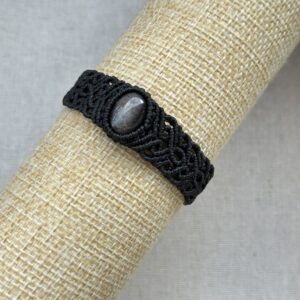 Sliver Obsidian Bracelet