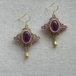 Purple Fluorite Earring