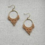 Jude Peach Macramé Earring