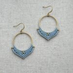 Blue Macramé Earring