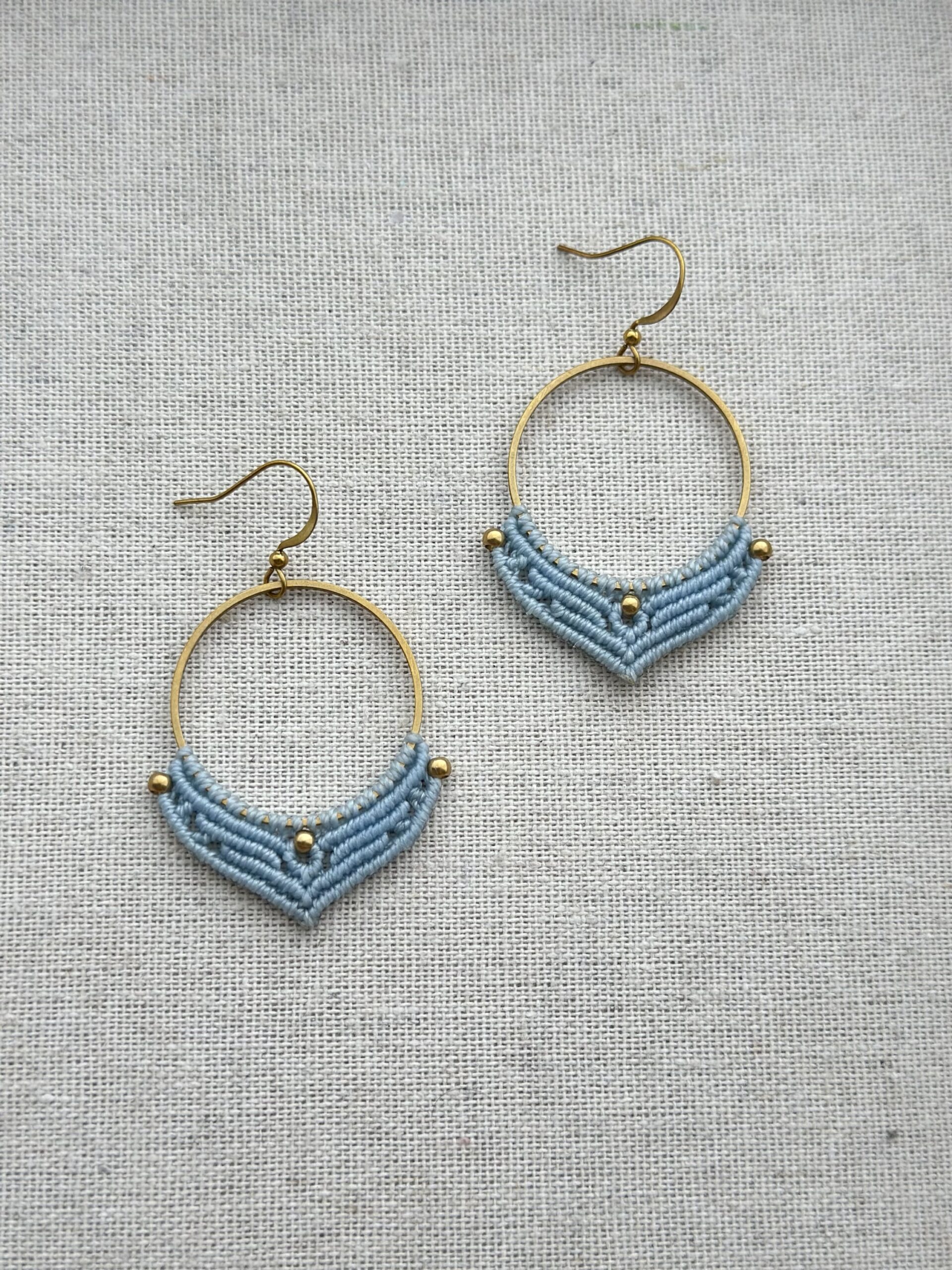 img_1802 Blue Macramé Earring - Image 1