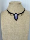Pink Purple Flash Labradorite Choker Necklace