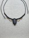 Pink Purple Flash Labradorite Choker Necklace - Image 6