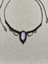 Pink Purple Flash Labradorite Choker Necklace - Image 3