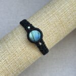 Blue Flash Labradorite with Black Cord