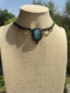 Green Blue Labradorite Choker Necklace - Image 4