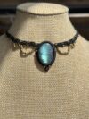 Green Blue Labradorite Choker Necklace - Image 3
