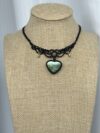 Heart-shaped labradorite Choker