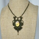 Orange-Green Flash Labradorite Necklace
