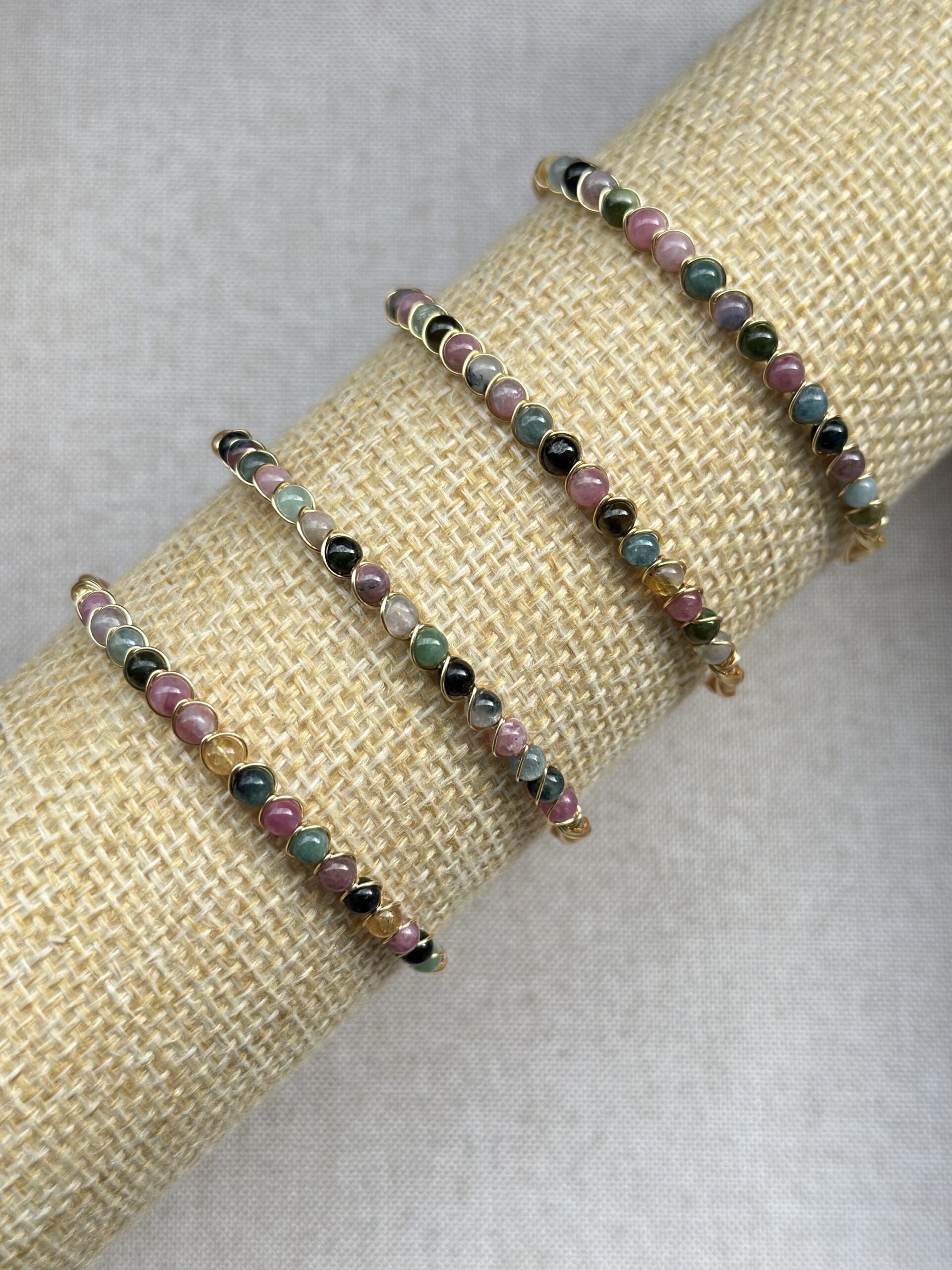 img_8867 Tourmaline Wire-Wrapped Adjustable Bracelet - Image 1