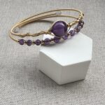 Amethyst Wire-Wrapped Bracelet