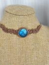 Blue Labradorite Choker (Dusty rose cord) - Image 3