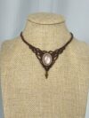 Peach moonstone Choker Necklace - Image 2