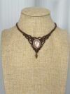 Peach moonstone Choker Necklace - Image 3