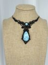 High-Quality Larimar Necklace with Black Cord - Image 7