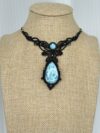 High-Quality Larimar Necklace with Black Cord - Image 6