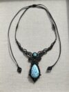 High-Quality Larimar Necklace with Black Cord - Image 5