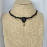 Amethyst Choker Necklace with Black Cord