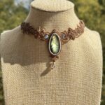 Multi Flash Labradorite Necklace with Brown Cord
