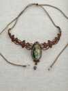 Multi Flash Labradorite Necklace with Brown Cord - Image 3