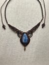 Kyanite Necklace with Dark Brown Cord - Image 2