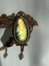 Multi Flash Labradorite Necklace with Brown Cord - Image 2