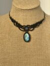 Labradorite Necklace with Black Cord - Image 3