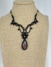 Sunset Flash Labradorite Necklace with Black Cord - Image 3