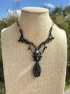 Sunset Flash Labradorite Necklace with Black Cord - Image 2