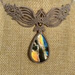 Strong Multicolor Labradorite Necklace