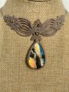 Strong Multicolor Labradorite Necklace